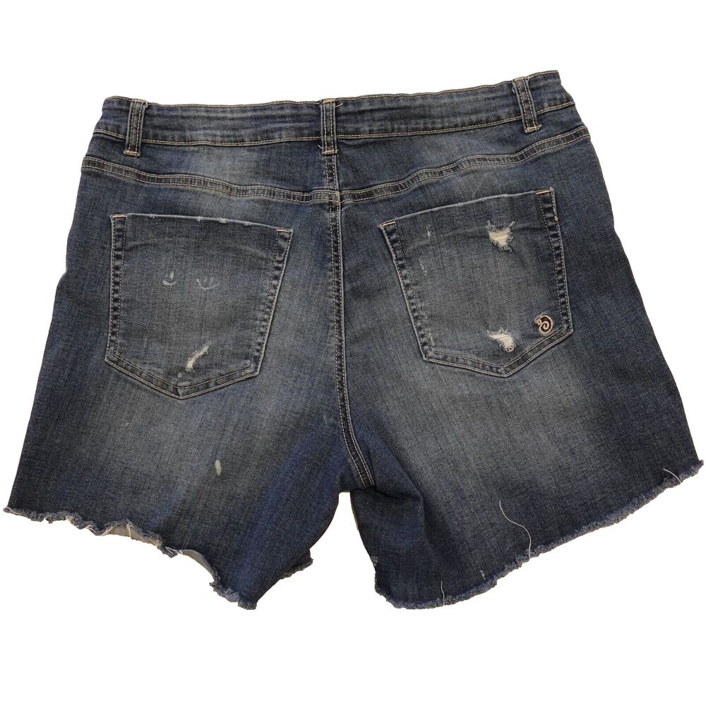 Indego Rein Jean Shorts Juniors Size 17 Distressed Holes Cut Off Peasant Grunge - Picture 13 of 13